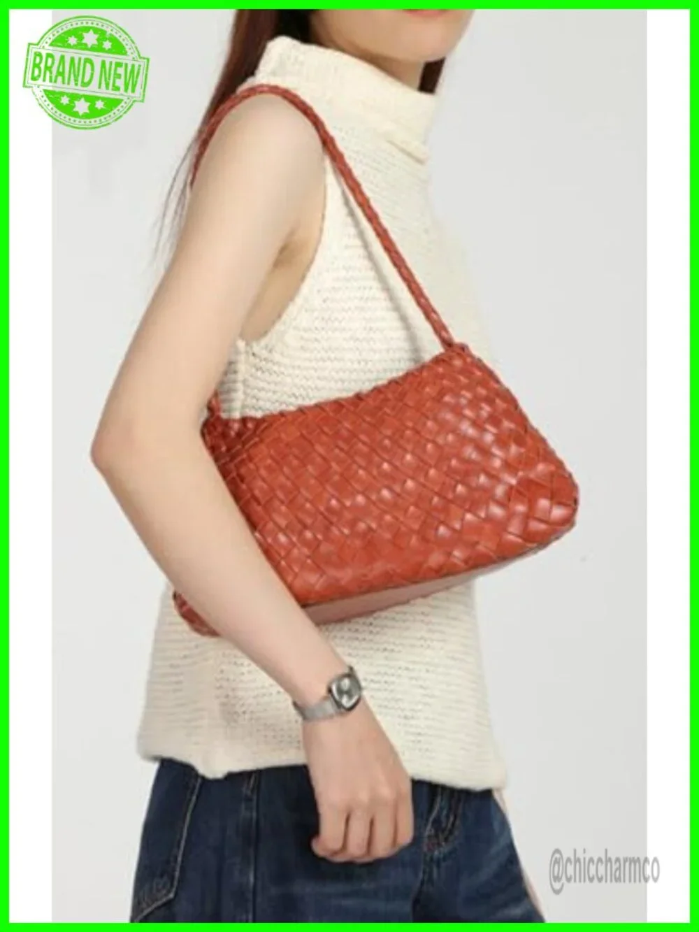 Suede Woven Hobo Tote Bag Vintage Shoulder Purse Clutch